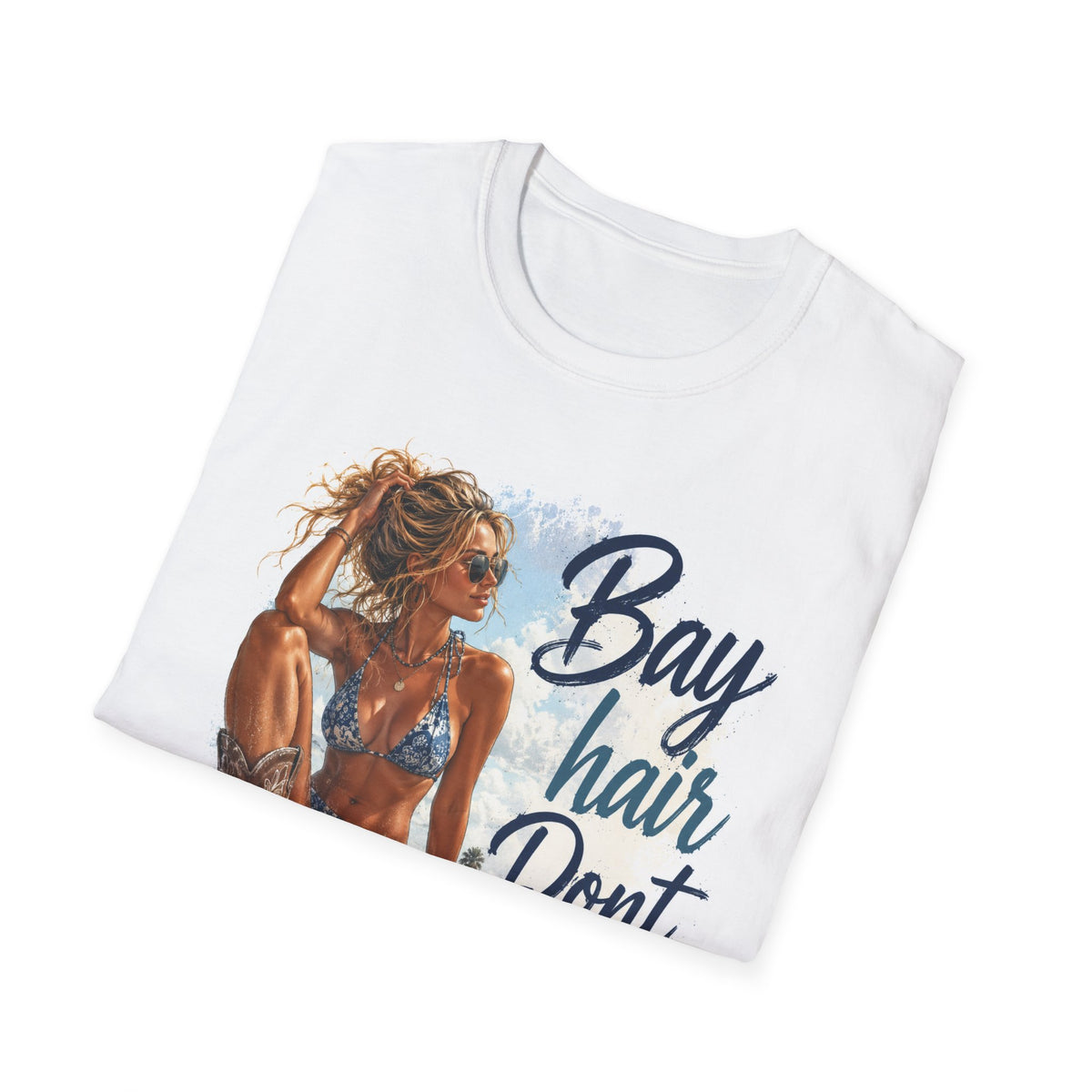 Bay Hair Don't Care T-Shirt — Beachy Bikini Summer Tee