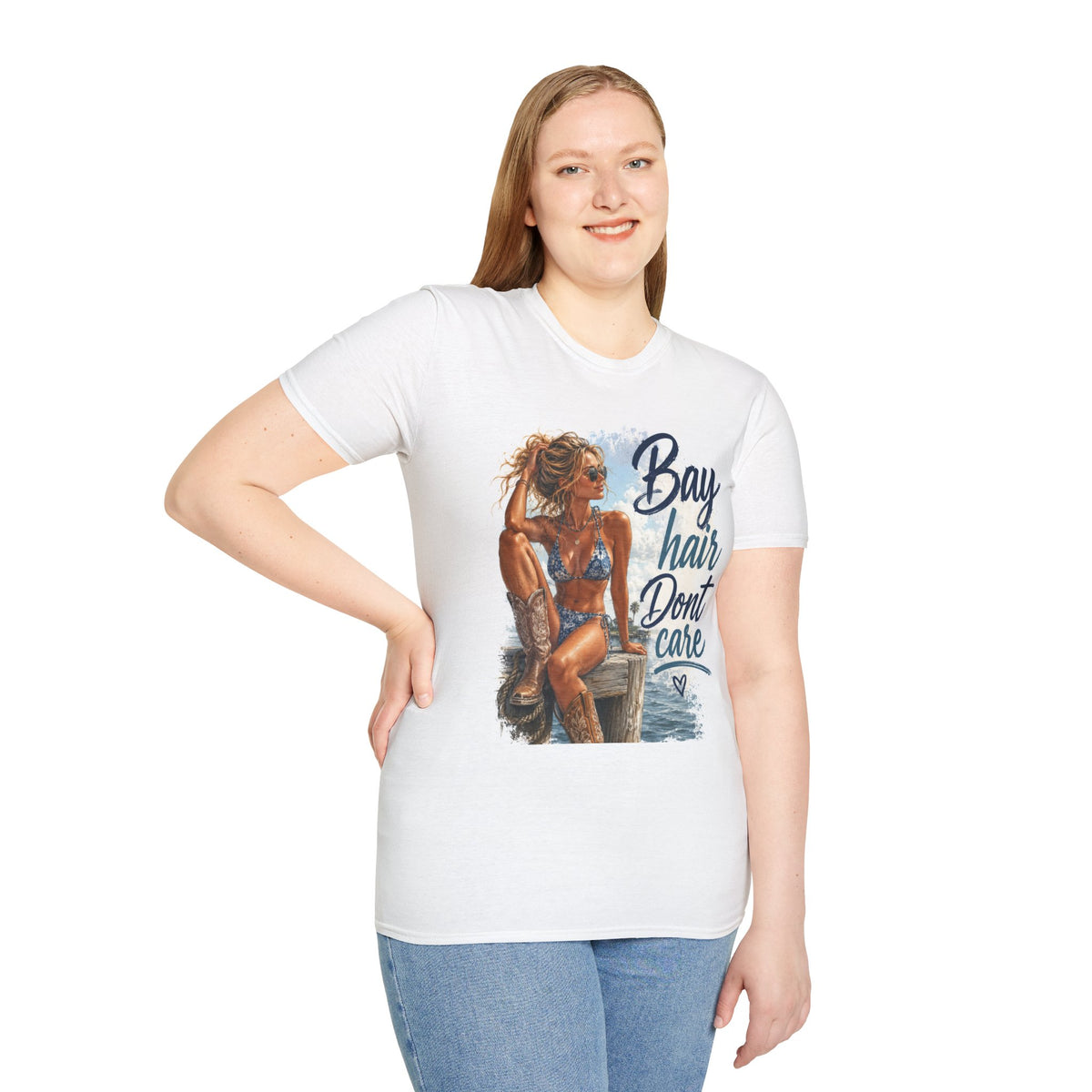Bay Hair Don't Care T-Shirt — Beachy Bikini Summer Tee