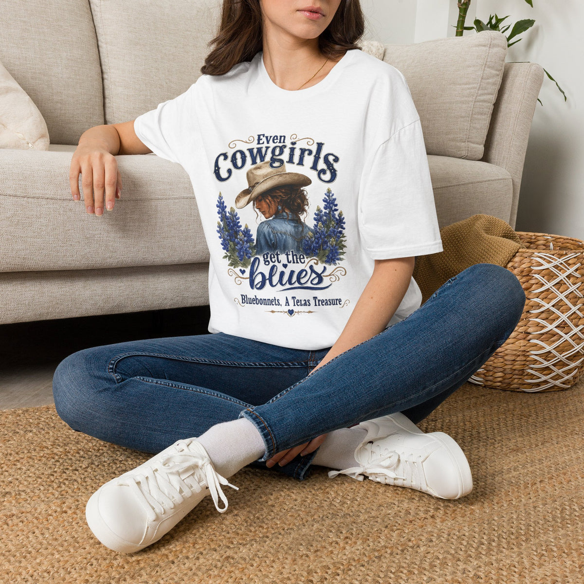 Even Cowgirls T-Shirt — 'Even Cowgirls Get the Blues' Vintage Western Women's Tee